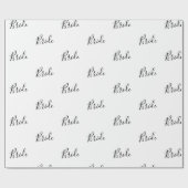 Persoonlijke zwart-witscriptnaam elegant cadeaupapier (Vlak)