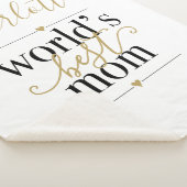 Persoonlijke Zwarte en Gouden Werelds Beste Moeder Sherpa Deken (3/4)