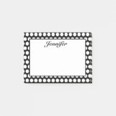 Persoonlijke zwarte en witte poolpunten post-it® notes (Voorkant)