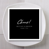 Persoonlijke zwarte en witte servetten voor de bru