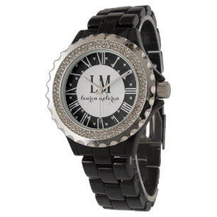 Persoonlijke zwarte en witte strik horloge