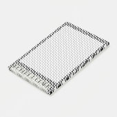Persoonlijke ZWARTE EN WITTE ZIG ZAG-grens Post-it® Notes (Schuin)