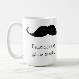 Persoonlijke zwarte handlebar Mustache Stache-Mok Koffiemok