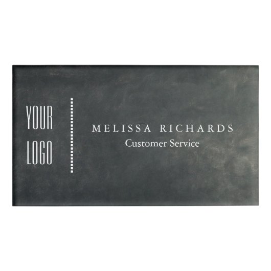 Persoonlijke zwarte-hoofdbordbadge voor kleine nam naambadge (Voorkant)