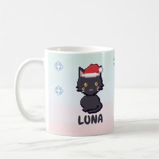 Persoonlijke Zwarte Kat Kerstmok Koffiemok