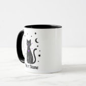 Persoonlijke zwarte kat mok (Voorkant links)