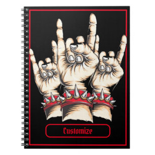 Persoonlijke zwarte paarden omhoog notitieboek