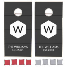 Persoonlijke Zwarte & Witte Cornhole Set