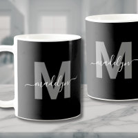 Persoonlijke Zwarte Witte Naam Monogram