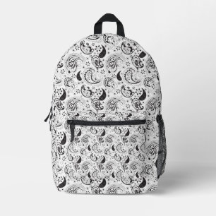 Persoonlijke Zwarte Witte Paisley Rugzak