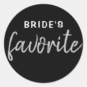 Persoonlijke zwarte zwarte Sticker van Bride