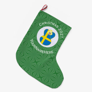 Persoonlijke Zweedse engel kerst vlag Grote Kerstsok