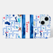 Persoonlijke zwemmers Word iPhone Case (Achterkant (horizontaal))