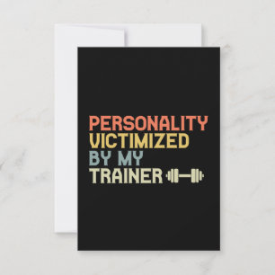 Persoonlijkheid het slachtoffer van mijn trainer F Bedankkaart