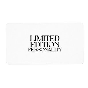 Persoonlijkheid Limited Edition Zakelijk Verzenden Etiket