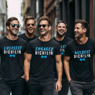 Persoonlijkheidstype Blauwe Das Bachelorfeest T-shirt