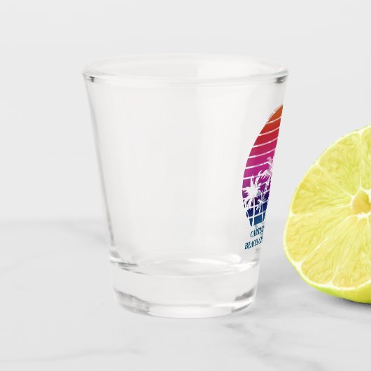 Persoonsband Ruwroze palmboom Aangepaste activerin Shot Glas (Links)