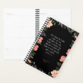Persoonsgebonden scripts voor peach & Black Floral Planner (Display)