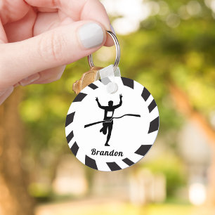 Persoonsnaam marathon Runner Track Cross Country R Sleutelhanger