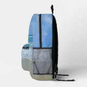 Persoonsnaam strand en Zee Bedrukte Rugzak (Rechts)