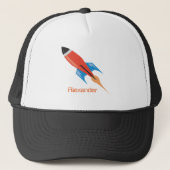 Persoonsnaam van Space Rocket Boys Trucker Pet (Voorkant)