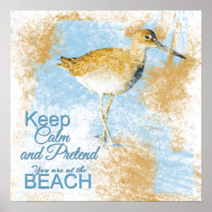 Persoonsverlaging met zeehondenvogel   Poster