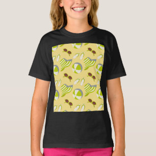 Perspatrooster met zonnebrillen en zonnezonnebrand t-shirt