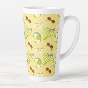 Perspatrooster met zonnebrillen en zonnezonnepanel latte mok
