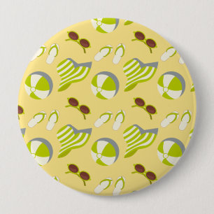 Perspatrooster met zonnebrillen en zonnezonnepanel ronde button 4,0 cm