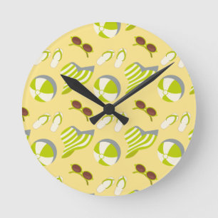 Perspatrooster met zonnebrillen en zonnezonnepanel ronde klok