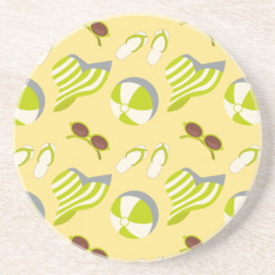 Perspatrooster met zonnebrillen en zonnezonnepanel zandsteen onderzetter