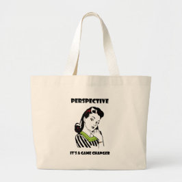 Perspectief - Het is een Game Changer Grote Tote Bag
