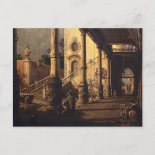 Perspectief met een Portico Briefkaart