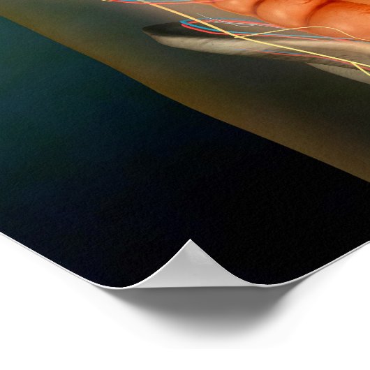 Perspectief Uitzicht van het menselijk lichaam, he Poster (Hoek)