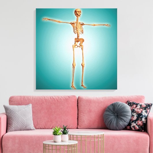 Perspectief Uitzicht van het menselijk skeletsyste Canvas Afdruk (Insitu (Woonkamer))