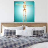 Perspectief Uitzicht van het menselijk skeletsyste Canvas Afdruk (Insitu (Slaapkamer))