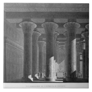 Perspectief uitzicht van het portico interior, Esn Tegeltje