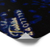 Perspectiefblauwe kaart poster (Hoek)