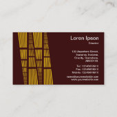 Perspectieven v2 - Amberkleurig en wit op donkerbr Visitekaartje (Achterkant)