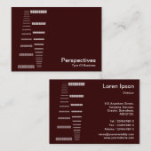 Perspectieven - wit op donkerbruin visitekaartje (Voorkant / Achterkant)