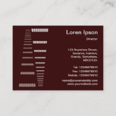 Perspectieven - wit op donkerbruin visitekaartje (Achterkant)