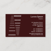 Perspectieven - wit op donkerbruin visitekaartje (Achterkant)