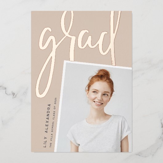 Perspective Foil | Faire-part d'obtention d'une li (Recto)