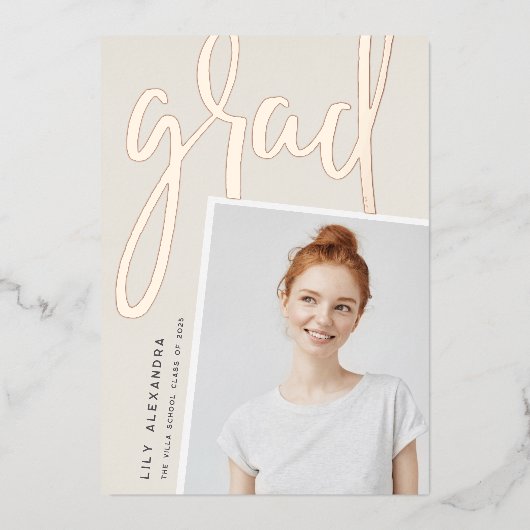 Perspective Foil | Faire-part d'obtention d'une li (Recto)