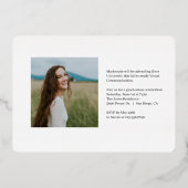 Perspectives positives Foil Graduation Invitation  (Verso)