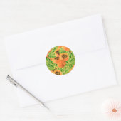 perssimon-oerwoud ronde sticker (Envelop)