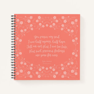 Persuasion Jane Austen Floral Love Letter Quote Notitieboek