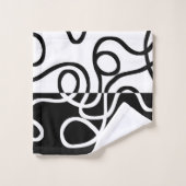 Persuasion linéaire I : Abstrait noir et blanc (Gant de toilette)