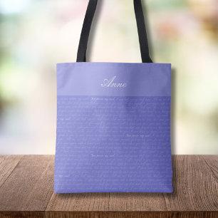 Persuasion Pierce My Soul Gepersonaliseerde Canvas Draagtas
