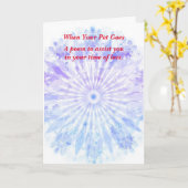 Perte d'animal de compagnie (mâle), carte pliée en (Fleur jaune)